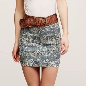 FREE PEOPLE Modern Femme Paisley Printed Mini Skirt Sz 0